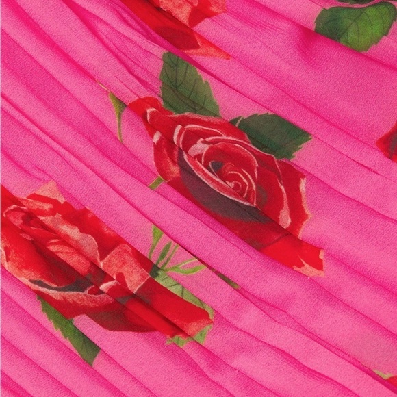 New Saulee Sonia Ruched Backless Floral Halter Mini Dress Pink Rose Sz 10 - Picture 16 of 16